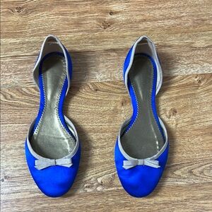 MÁXIMO DUTTY Blue Satin Women's Flats Shoes Sz 7